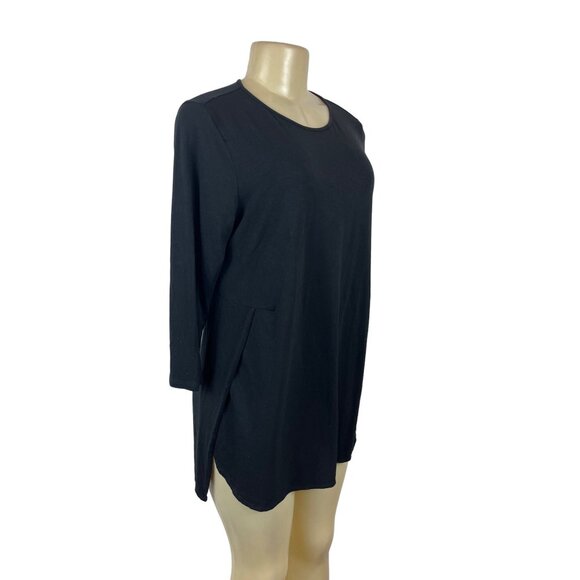 J. Jill Women's Black Shirt Tee Dress Sz S - Picture 2 of 6